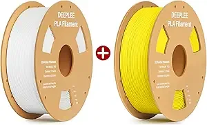 Deeplee3D DEEPLEE PLA 3D Printer Filament, 1kg White & 1kg Red