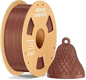 Deeplee3D DEEPLEE Rapid PETG Filament, High Speed PETG 3D Printer Filament Up to/s, Dimensional Accuracy +/-, Fits for Most FDM 3D Printers, 1kg Brown