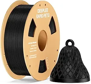 Deeplee3D DEEPLEE Rapid PETG Filament, High Speed PETG 3D Printer Filament Up to/s, Dimensional Accuracy +/-, Fits for Most FDM 3D Printers, 1kg Black