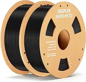 Deeplee3D DEEPLEE Rapid PETG Filament, High Speed PETG 3D Printer Filament Up to/s, Dimensional Accuracy +/-, Fits for Most FDM 3D Printers, 2 Pack 1kg Black