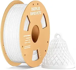Deeplee3D DEEPLEE Rapid PETG Filament, High Speed PETG 3D Printer Filament Up to/s, Dimensional Accuracy +/-, Fits for Most FDM 3D Printers, 1kg White
