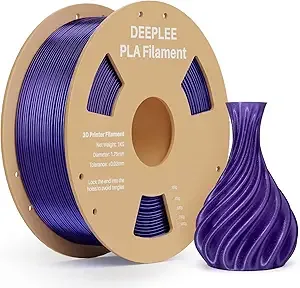 Deeplee3D DEEPLEE Galaxy PLA 3D Printer Filament 1kg, Sparkle Purple Glitter PLA, Dimensional Accuracy +/-, Colorful Twinkling Shiny 3D Printing Filament
