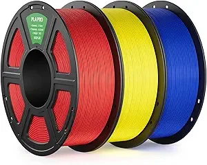 Deeplee3D DEEPLEE PLA PRO Filament, Stronger Toughness 3D Printer Filament, PLA Filament Dimensional Accuracy +/-, Neatly Wound, Fits Most FDM 3D Printer, 3 Pack Red & Yellow & Blue