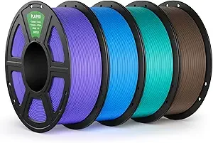 Deeplee3D DEEPLEE PLA PRO Filament, Stronger Toughness 3D Printer Filament, PLA Filament Dimensional Accuracy +/-, Neatly Wound, Fits Most FDM 3D Printer, Purple & Sky Blue & Turquoise & Brown