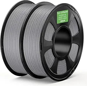 Deeplee3D DEEPLEE PLA+ 2.0 Filament, Stronger Toughness 3D Printer Filament, Grey 2KG, Upgrade PLA Plus 3D Printer Filament, High Speed PLA+ Filament for Most FDM 3D Drucker
