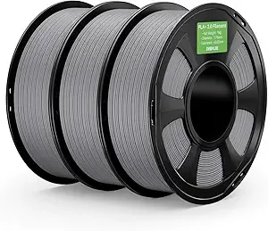 Deeplee3D DEEPLEE PLA+ 2.0 Filament, Stronger Toughness 3D Printer Filament, Grey 3KG, Upgrade PLA Plus 3D Printer Filament, High Speed PLA+ Filament for Most FDM 3D Drucker