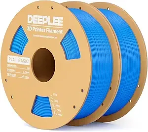 Deeplee3D DEEPLEE PLA Basic 3D Printer Filament, 3D Printing Filament with Dimensional Accuracy +/-, Neatly Wound, No Clogging, Fits for Most FDM 3D Printers 2KG Sky Blue
