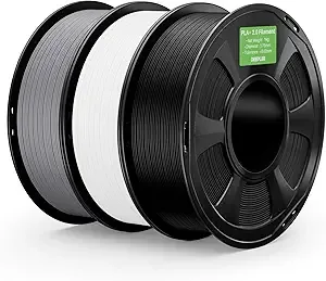 Deeplee3D DEEPLEE PLA+ 2.0 Filament, Stronger Toughness 3D Printer Filament, Black White Grey 3KG, Upgrade PLA Plus 3D Printer Filament, High Speed PLA+ Filament for Most FDM 3D Drucker