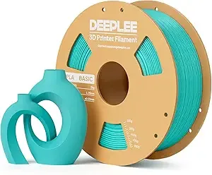Deeplee3D DEEPLEE PLA Basic 3D Printer Filament, 3D Printing Filament with Dimensional Accuracy +/-, Neatly Wound, No Clogging, Best for Beginners, Fits for Most FDM 3D Printers 1KG Turquoise