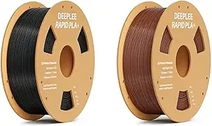 Deeplee3D DEEPLEE Rapid PLA Plus Filament, High Speed 3D Printer Filament Up to/s, Black 1kg and Brown 1kg
