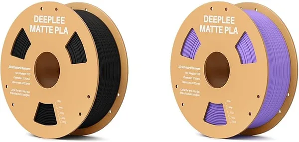 Deeplee3D DEEPLEE Matte PLA Filament 1kg Black and 1kg Lavender Purple