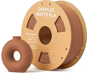 Deeplee3D DEEPLEE Matte PLA Filament, 3D Printer Filament Dimensional Accuracy +/-, No Clogging, Higher Toughness, Cardboard Spool 3D Filament, 1kg Earth Brown