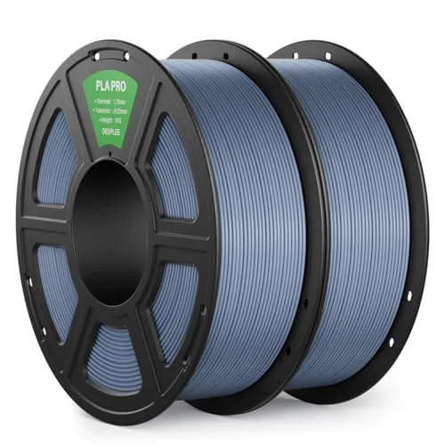 Deeplee3D DEEPLEE PLA PRO Filament, Stronger Toughness 3D Printer Filament 2KG, PLA Filament Dimensional Accuracy +/-, Neatly Wound, Fits Most FDM 3D Printer, Blue Grey
