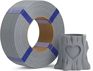 Deeplee3D DEEPLEE PLA Basic Refill Filament, No Spool 3D Printer Filament, Dimensional Accuracy +/-, Fits for Most FDM 3D Printers, 1KG Grey