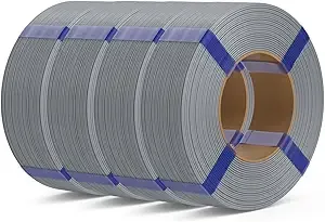 Deeplee3D DEEPLEE PLA Basic Refill Filament, No Spool 3D Printer Filament, Dimensional Accuracy +/-, Fits for Most FDM 3D Printers, 4KG Grey