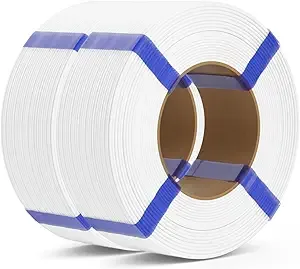 Deeplee3D DEEPLEE PLA Basic Refill Filament, No Spool 3D Printer Filament, Dimensional Accuracy +/-, Fits for Most FDM 3D Printers, 2KG White