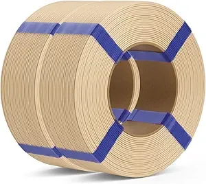 Deeplee3D DEEPLEE PLA Basic Refill Filament, No Spool 3D Printer Filament, Dimensional Accuracy +/-, Fits for Most FDM 3D Printers, 2KG Beige