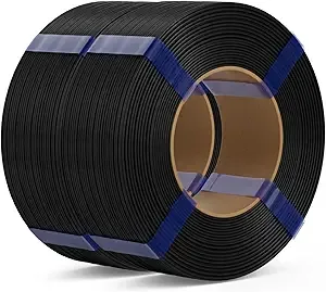 Deeplee3D DEEPLEE PLA Basic Refill Filament, No Spool 3D Printer Filament, Dimensional Accuracy +/-, Fits for Most FDM 3D Printers, 2KG Black