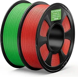 Deeplee3D DEEPLEE PLA+ 2.0 Filament, 3D Printer Filament, Upgrade PLA Plus 3D Printer Filament, High Speed PLA+ Filament for Most FDM 3D Printer, Red & Grass Green 2kg