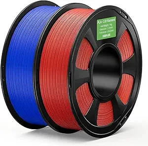 Deeplee3D DEEPLEE PLA+ 2.0 Filament, 3D Printer Filament, Upgrade PLA Plus 3D Printer Filament, High Speed PLA+ Filament for Most FDM 3D Printer, Red & Blue 2kg