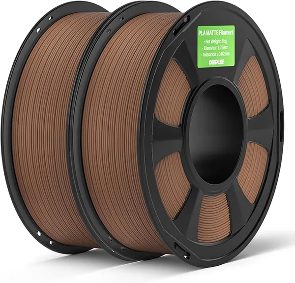 Deeplee3D DEEPLEE Matte PLA Filament, 2kg Earth Brown, 3D Printer Filament Dimensional Accuracy +/-, Smooth Texture, Fits for Most FDM 3D Printers