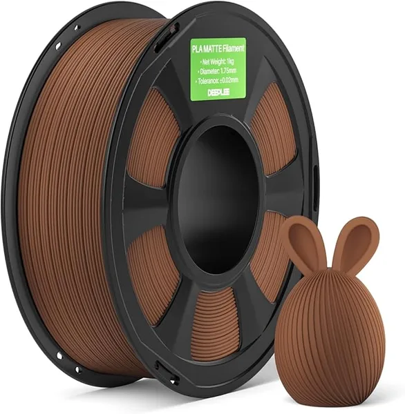 Deeplee3D DEEPLEE Matte PLA Filament, 1kg Earth Brown, 3D Printer Filament Dimensional Accuracy +/-, Smooth Texture, Fits for Most FDM 3D Printers