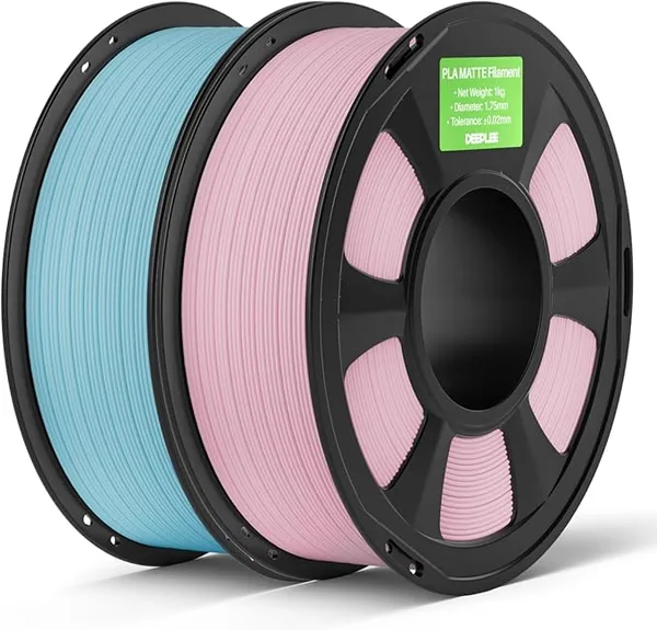 Deeplee3D DEEPLEE Matte PLA Filament, 2kg Ice Blue & Sakura Pink, 3D Printer Filament Dimensional Accuracy +/-, Smooth Texture, Fits for Most FDM 3D Printers