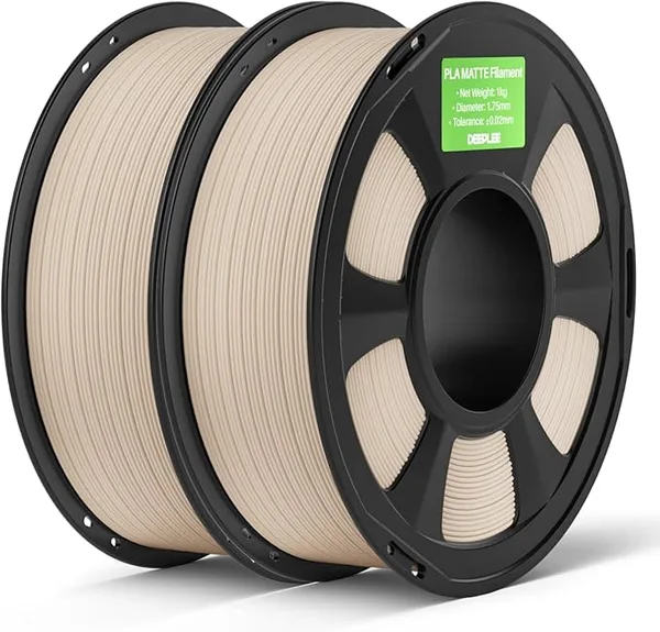 Deeplee3D DEEPLEE Matte PLA Filament, 2kg Beige, 3D Printer Filament Dimensional Accuracy +/-, Smooth Texture, Fits for Most FDM 3D Printers