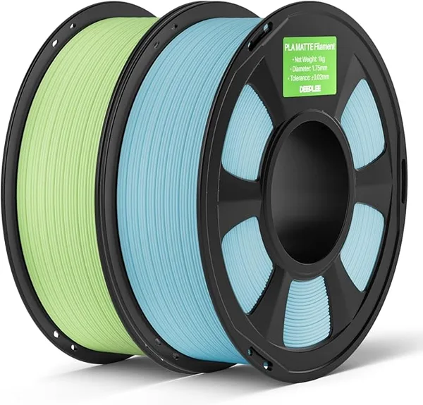 Deeplee3D DEEPLEE Matte PLA Filament, 2kg Mint Green & Ice Blue, 3D Printer Filament Dimensional Accuracy +/-, Smooth Texture, Fits for Most FDM 3D Printers