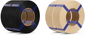 Deeplee3D DEEPLEE PLA Basic Refill Filament 2KG Black & 2KG Beige, No Spool 3D Printer Filament, Dimensional Accuracy +/-, Fits for Most FDM 3D Printers