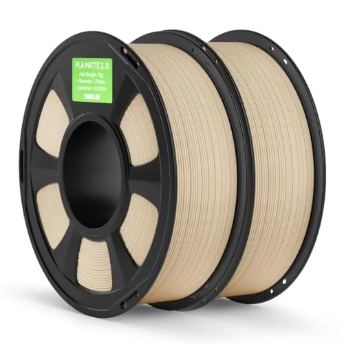 Deeplee3D DEEPLEE Matte PLA 2.0 Filament, 3D Printer Filament Dimensional Accuracy +/-, No Clogging, Smooth Texture, 2KG Beige