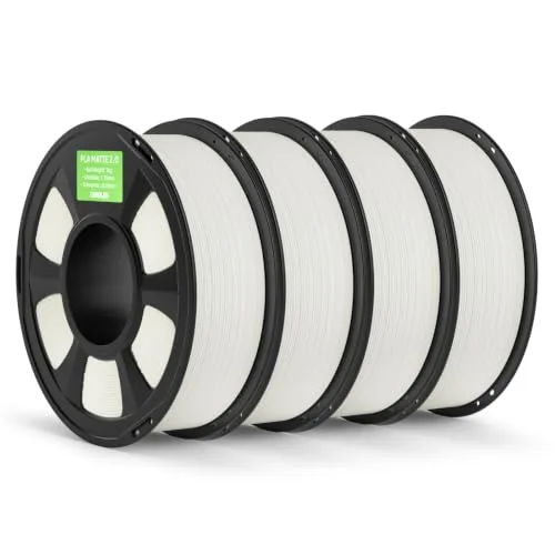 Deeplee3D DEEPLEE Matte PLA 2.0 Filament, 3D Printer Filament Dimensional Accuracy +/-, No Clogging, Smooth Texture, 4KG White