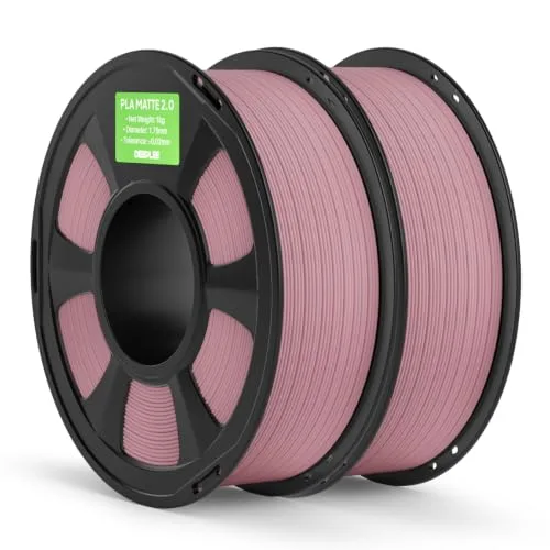 Deeplee3D DEEPLEE Matte PLA 2.0 Filament, 3D Printer Filament Dimensional Accuracy +/-, No Clogging, Smooth Texture, 2KG Peach Pink