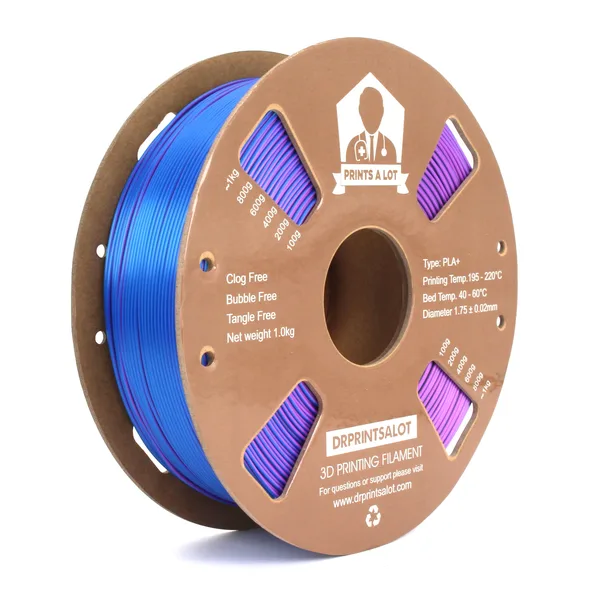 Dr. Prints A Lot DRPRINTSALOT Rainbow Silk PLA+ Premium Quality 3D Printer Filament, 1 KG Spool
