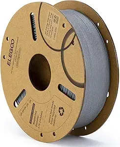 Elegoo ELEGOO PLA Filament Grey 1KG, 3D Printer Filament Dimensional Accuracy +/-, 1kg Cardboard Spool(2.2lbs) 3D Printing Filament Fits for Most FDM 3D Printers