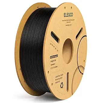 Elegoo ELEGOO PLA Plus Filament Black 1KG, PLA+ Tougher and Stronger 3D Printer Filament Pro Dimensional Accuracy +/-, 1kg Spool(2.2lbs) Fits for Most FDM 3D Printers