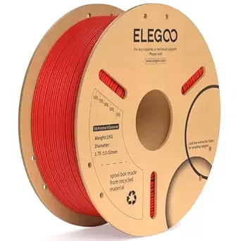 Elegoo ELEGOO PLA Plus Filament Red 1KG, PLA+ Tougher and Stronger 3D Printer Filament Pro Dimensional Accuracy +/-, 1kg Spool(2.2lbs) Fits for Most FDM 3D Printers