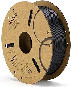 Elegoo ELEGOO PLA Filament Black 1KG, 3D Printer Filament Dimensional Accuracy +/-, 1kg Cardboard Spool(2.2lbs) 3D Printing Filament Fits for Most FDM 3D Printers
