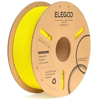 Elegoo ELEGOO PLA Plus Filament Yellow 1KG, PLA+ Tougher and Stronger 3D Printer Filament Dimensional Accuracy +/-, 1kg Spool(2.2lbs) Fits for Most FDM 3D Printers