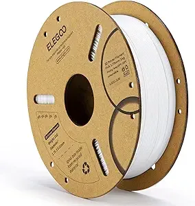 Elegoo ELEGOO PLA Filament White 1KG, 3D Printer Filament Dimensional Accuracy +/-, 1kg Cardboard Spool(2.2lbs) 3D Printing Filament Fits for Most FDM 3D Printers
