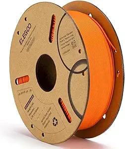Elegoo ELEGOO PLA Filament Orange 1KG, 3D Printer Filament Dimensional Accuracy +/-, 1kg Cardboard Spool(2.2lbs) 3D Printing Filament Fits for Most FDM 3D Printers