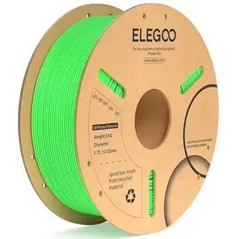Elegoo ELEGOO PLA Plus Filament Neon Green 1KG, PLA+ Tougher and Stronger 3D Printer Filament Pro Dimensional Accuracy +/-, 1kg Spool(2.2lbs) Fits for Most FDM 3D Printers