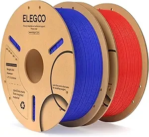 Elegoo ELEGOO PLA Filament Dark Blue & Red 2KG, 3D Printer Filament Dimensional Accuracy +/-, 2 Pack 1kg Cardboard Spool(2.2lbs) 3D Printing Filament Fits for Most FDM 3D Printers