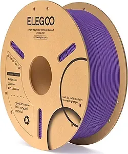 Elegoo ELEGOO PLA Filament Purple 1KG, 3D Printer Filament Dimensional Accuracy +/-, 1kg Cardboard Spool(2.2lbs) 3D Printing Filament Fits for Most FDM 3D Printers