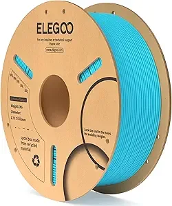 Elegoo ELEGOO PLA Filament Sky Blue 1KG, 3D Printer Filament Dimensional Accuracy +/-, 1kg Cardboard Spool(2.2lbs) 3D Printing Filament Fits for Most FDM 3D Printers