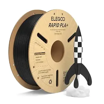 Elegoo ELEGOO Rapid PLA Plus Filament Black 1KG, PLA+ 3D Printer Filament for 30-/s High Speed Printing, Dimensional Accuracy +/-, 1kg Cardboard Spool(2.2lbs)