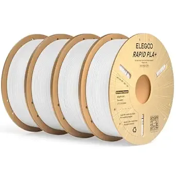 Elegoo ELEGOO Rapid PLA Plus Filament White 4KG, PLA+ 3D Printer Filament for/s High Speed Printing, Dimensional Accuracy +/-, 4 Pack 1kg Spool(2.2lbs)