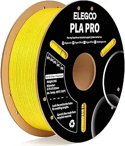 Elegoo ELEGOO PLA PRO Filament Yellow 1KG, 30-/s Printing Speed Improved Rigidity 3D Printer Filament Dimensional Accuracy +/-, 1kg Spool (2.2lbs)