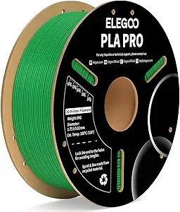 Elegoo ELEGOO PLA PRO Filament Green 1KG, 30-/s Printing Speed Improved Rigidity 3D Printer Filament Dimensional Accuracy +/-, 1kg Spool (2.2lbs)