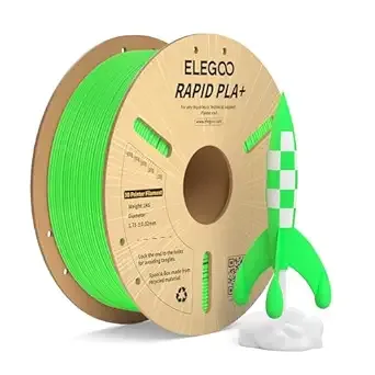 Elegoo ELEGOO Rapid PLA Plus Filament Green 1KG, PLA+ 3D Printer Filament for/s High Speed Printing, Dimensional Accuracy +/-, 1kg Cardboard Spool(2.2lbs)